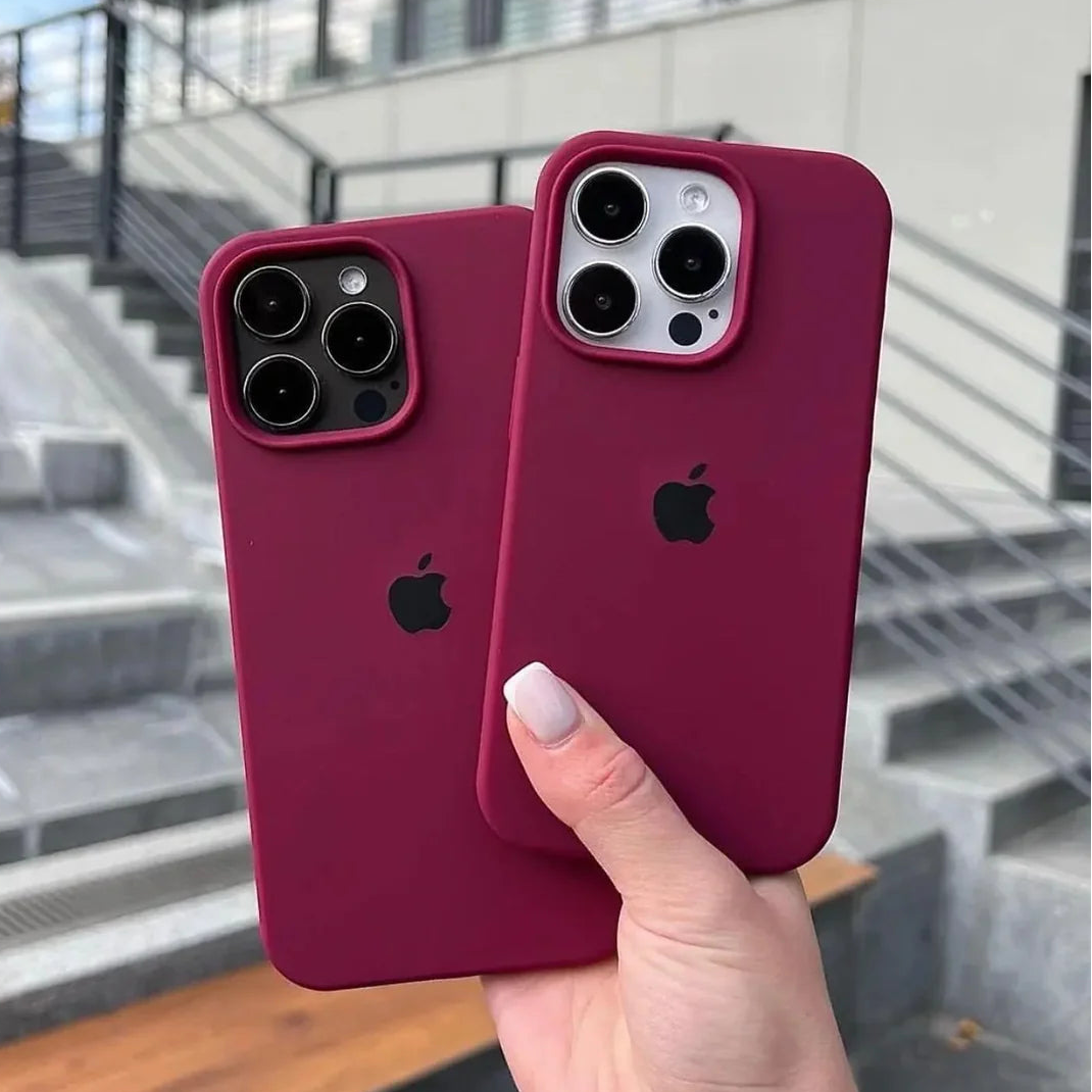 Plum Liquid Silicon iPhone Back Covers (No. #27)