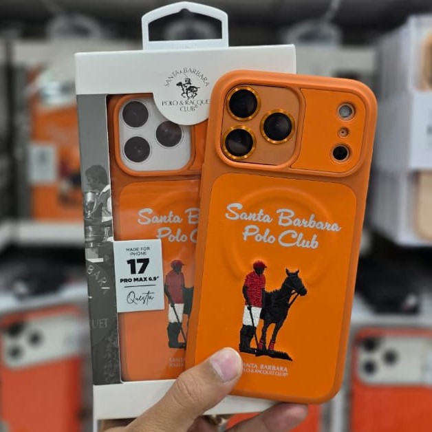 Santa Barbara Polo Club Orange Case iPhone 17 Pro Max – Coverwalay