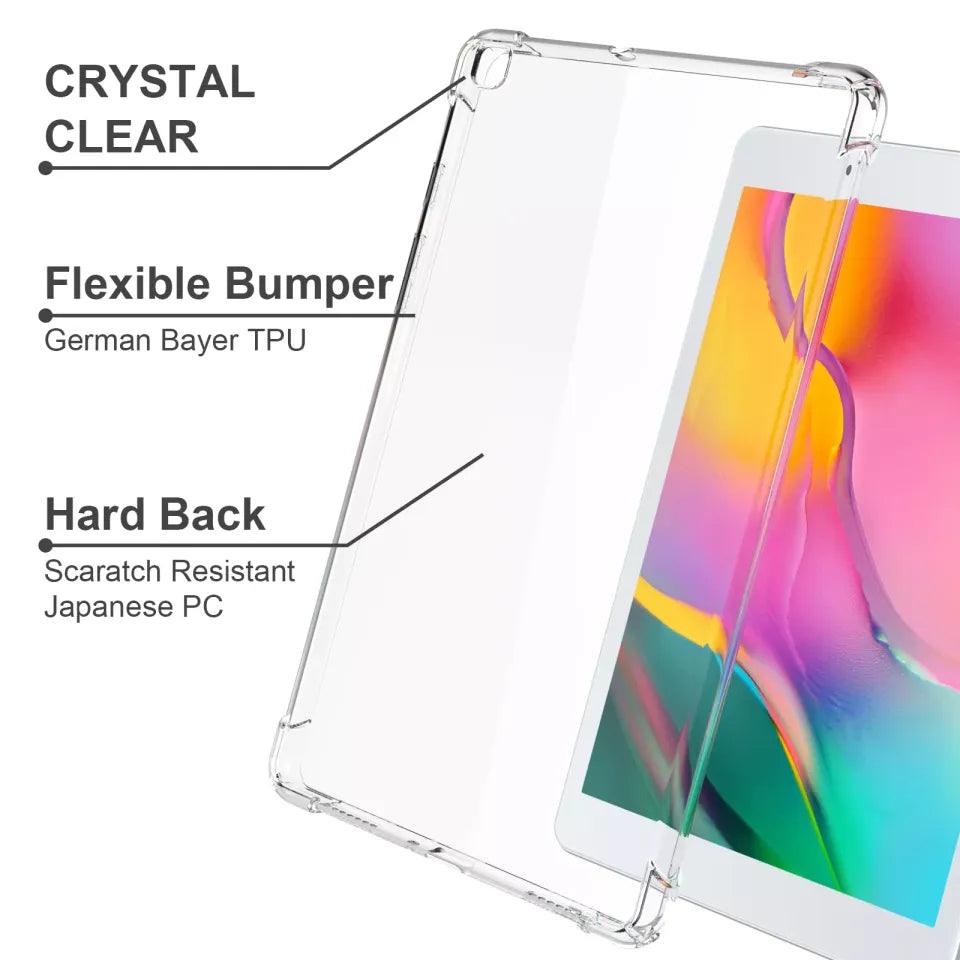 Transparent Flexible Tablet Back Covers | Anti-Shock Jelly Case for iPad, Samsung & Xiaomi