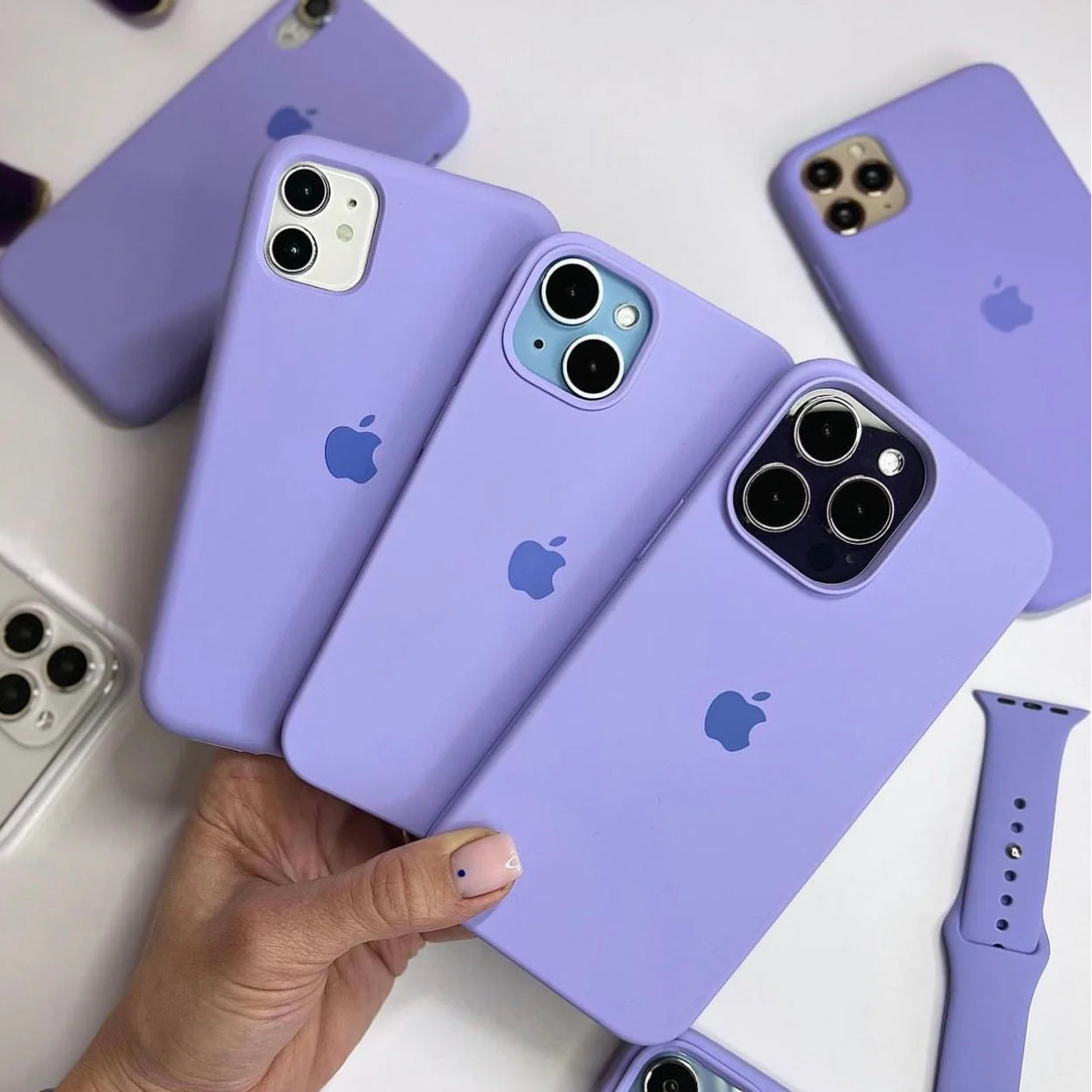 Lavender Liquid Silicon iPhone Back Covers (No. #53)