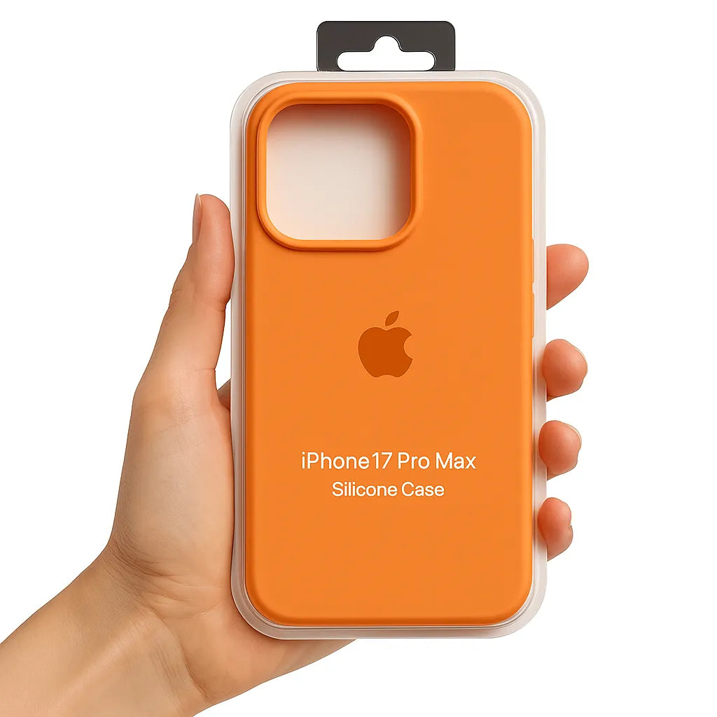 Orange Liquid Silicon iPhone Back Covers (No. #3)