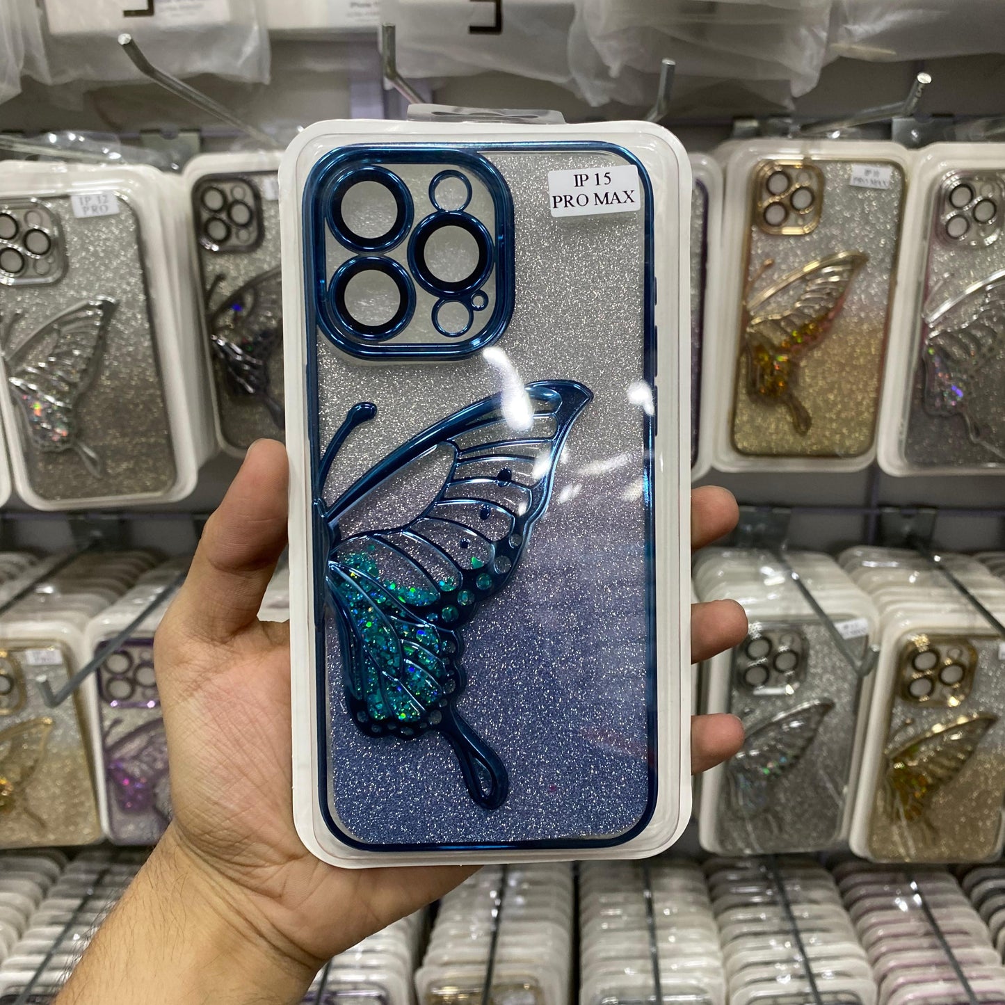 Butterfly UG Glitter Case iPhone Back Covers (DS)