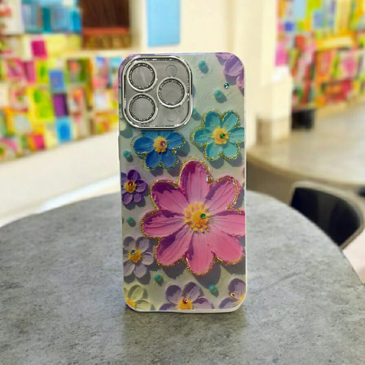 iPhone 16 (Pink Flower) Floral Blushing Cases (DS-UG)