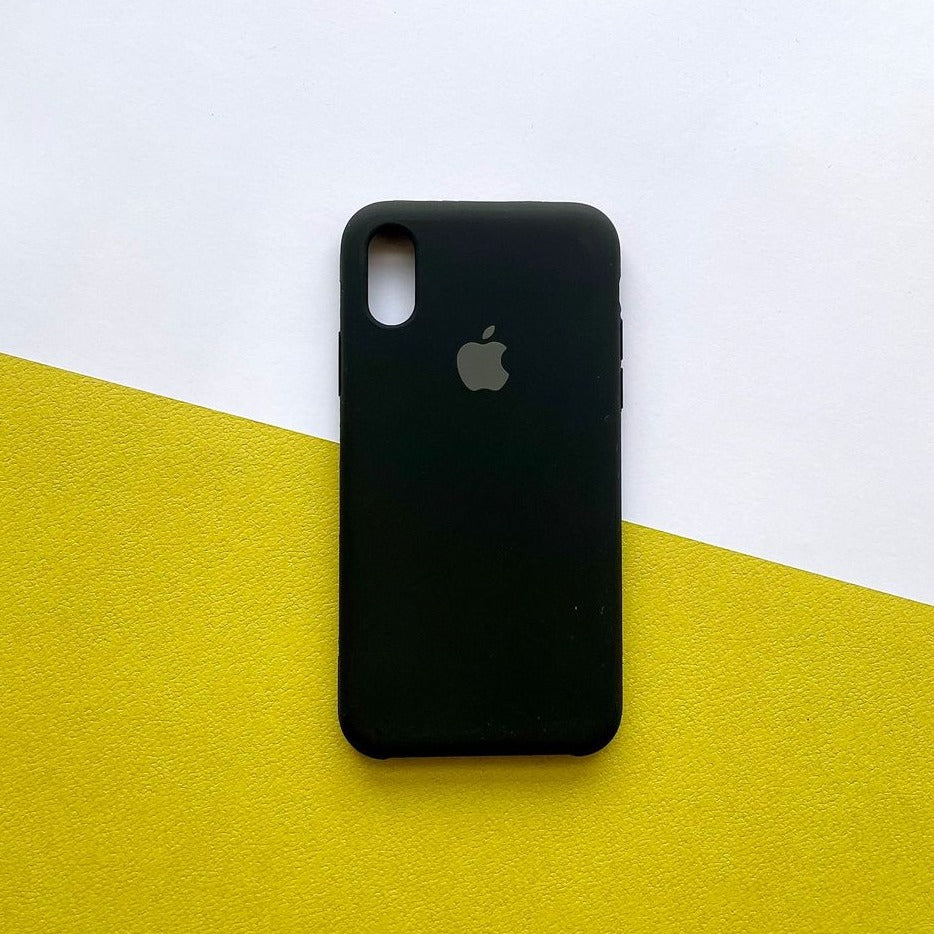 iPhone 7/8/SE Liquid Silicon Black iPhone Back Cover (NO #48)