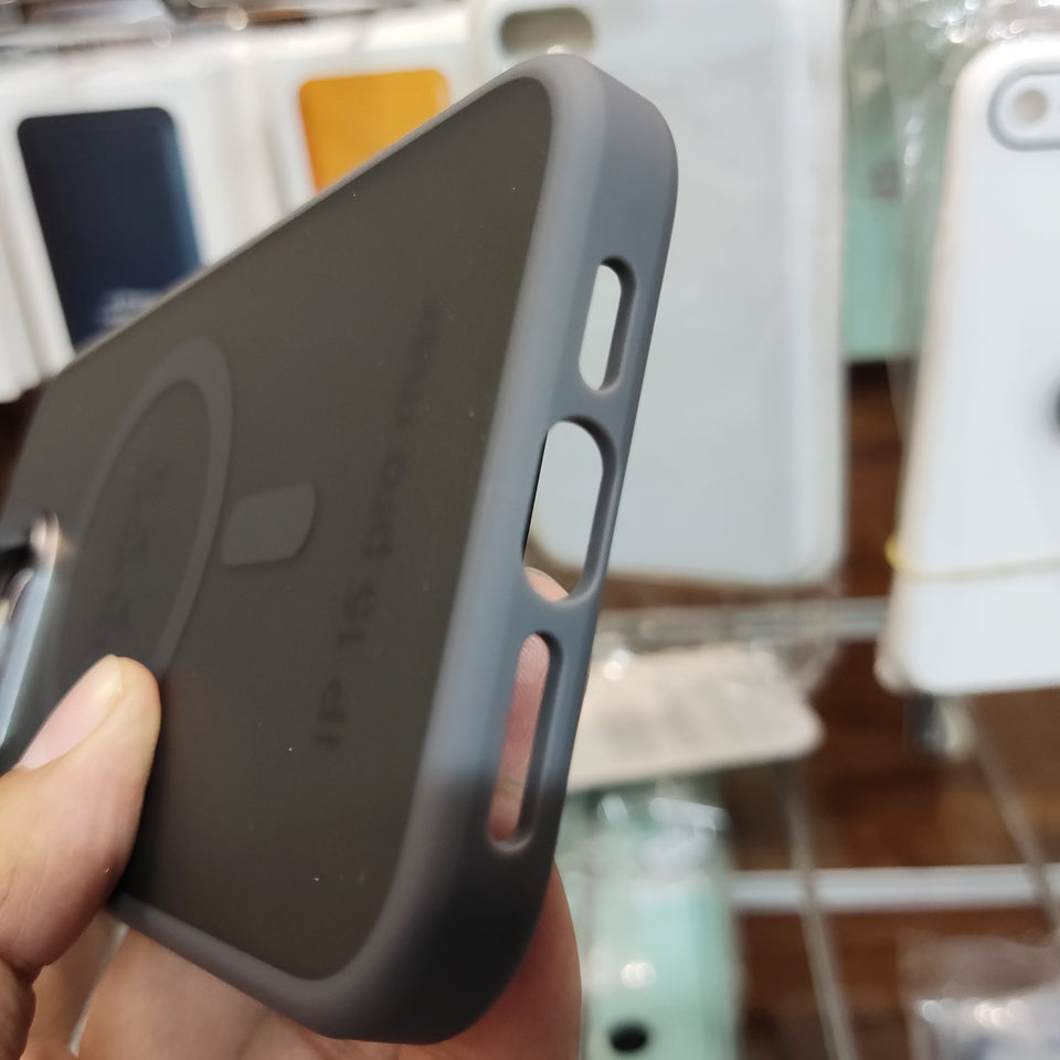 OLYC Translucent Black Magsafe Back Cover (iPhone 15 Series)