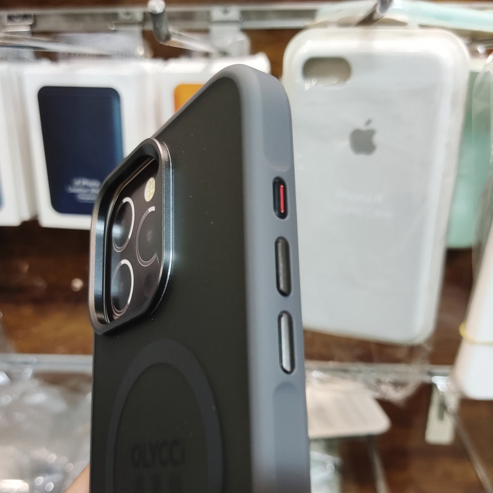OLYC Translucent Black Magsafe Back Cover (iPhone 15 Series)