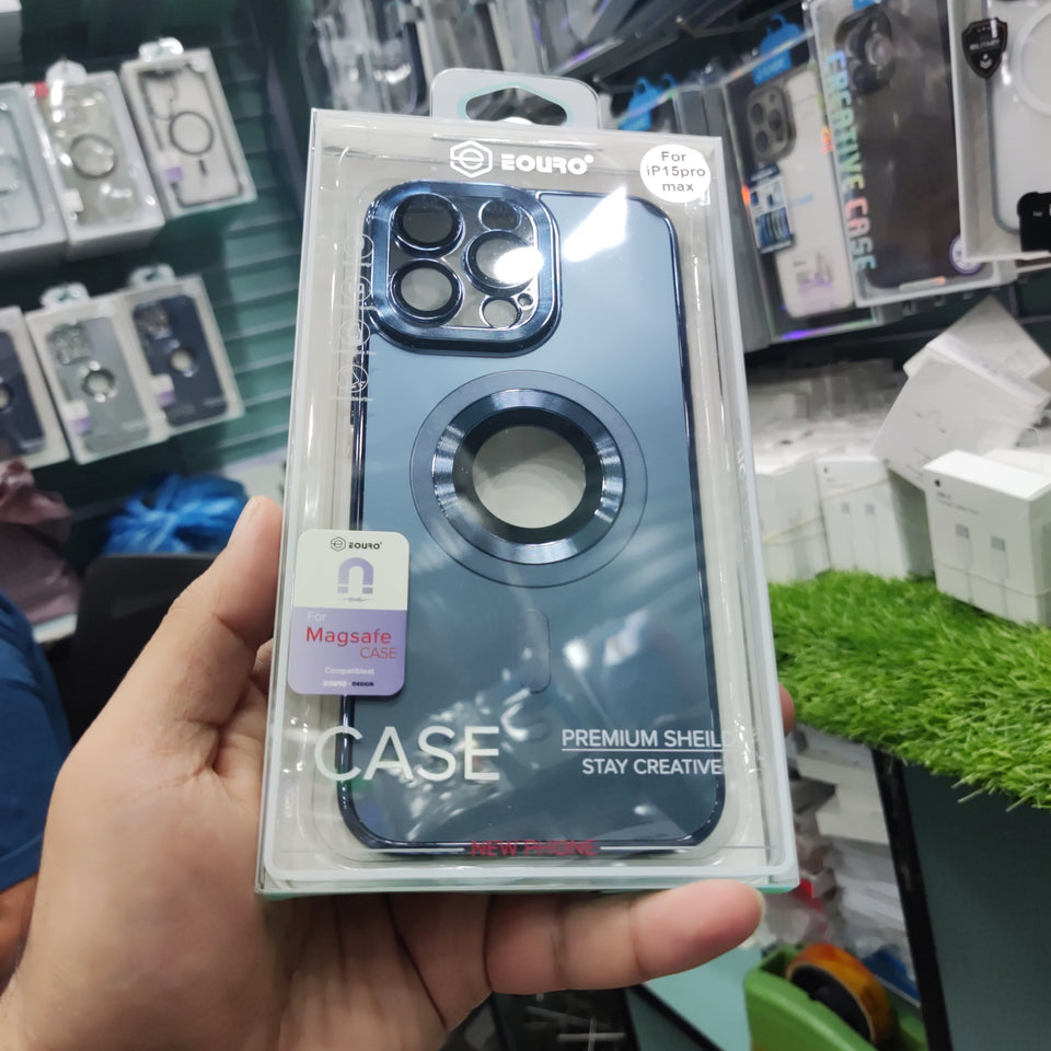 ERO Magsafe Premium Sheild Blue Titanium for iPhone 15 Pro Max