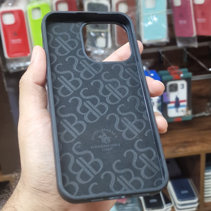 Polo Basic 8 Black Leather Back Cover (iPhone 15 Series)