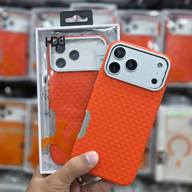 Orange Luxe Pattern Case – iPhone 17 Pro Max