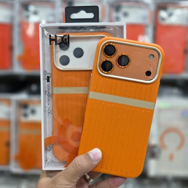 Stripe GripLine Back Case | iPhone 17 Pro Max (Orange)