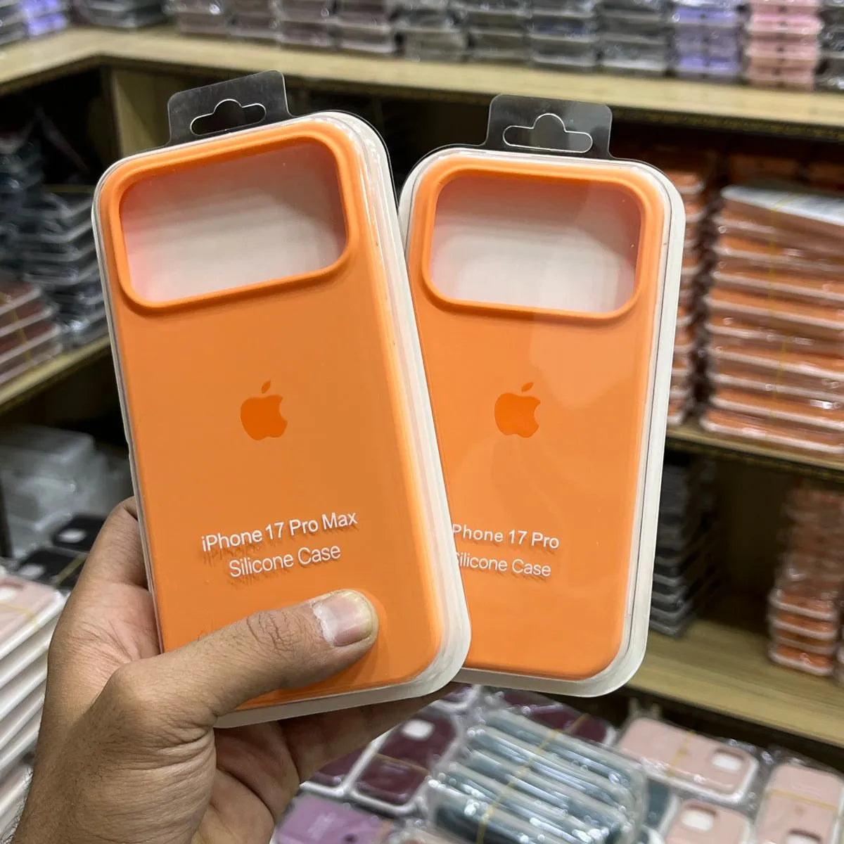 Orange Liquid Silicon iPhone Back Covers (No. #3)