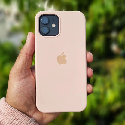 Sand Pink Liquid Silicon iPhone Back Covers (No. #37)