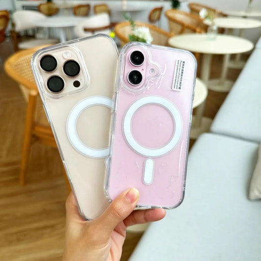 MagSafe Clear Jelly Case for iPhone | Shockproof Transparent Back Cover