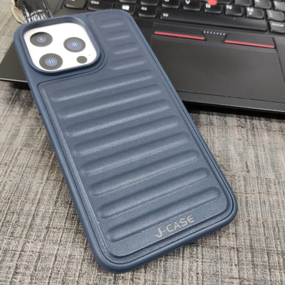 J-Case Black Leather Back Cover (iPhone 15 Series)