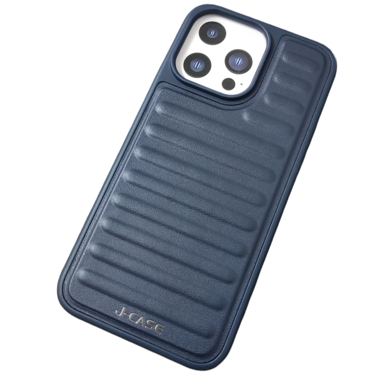 J-Case Black Leather Back Cover (iPhone 15 Series)