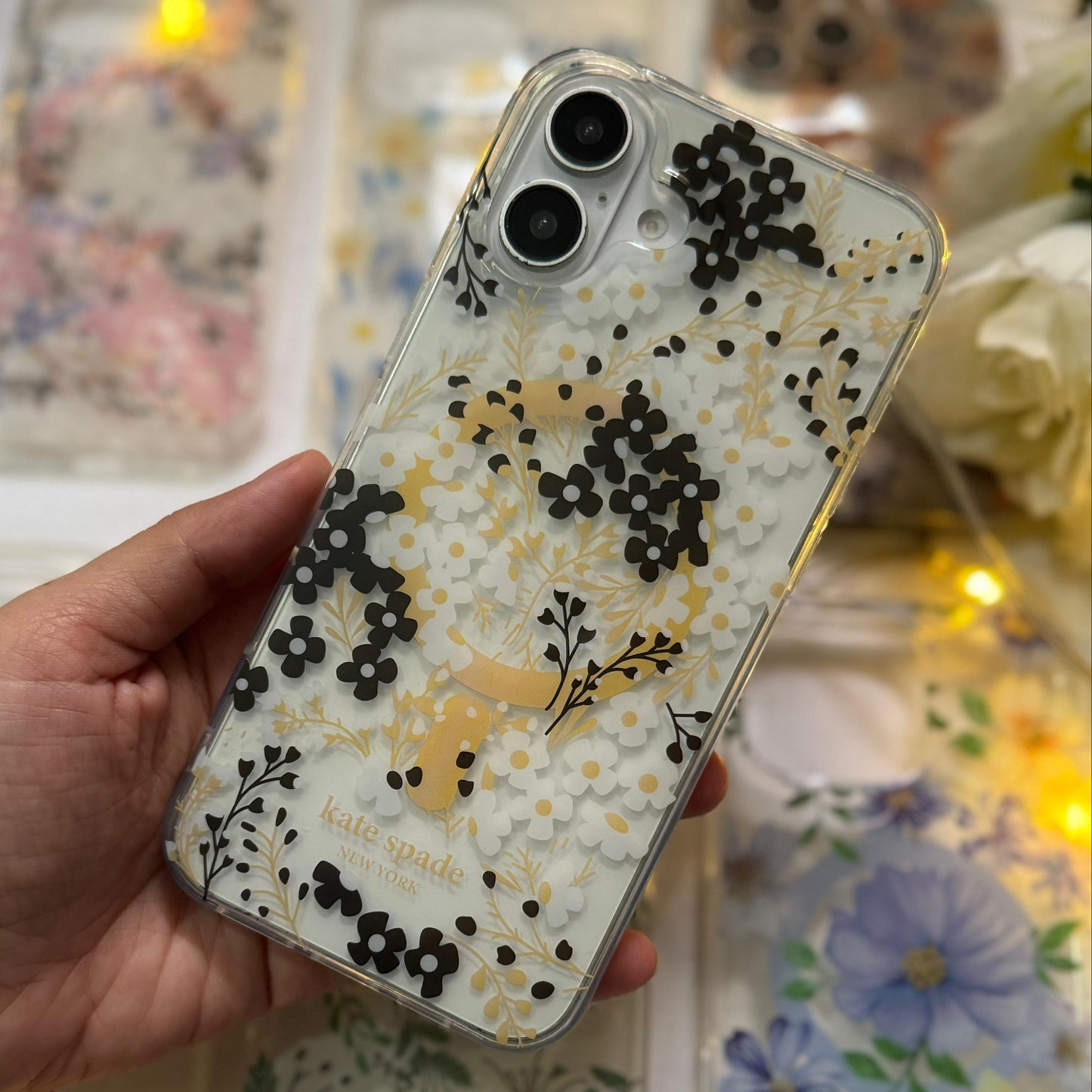 Floral Design Transparent iPhone Back Cover