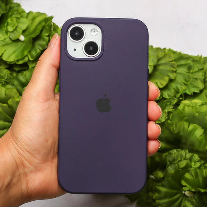 Deep Purple Liquid Silicon iPhone Back Covers (No. #58)