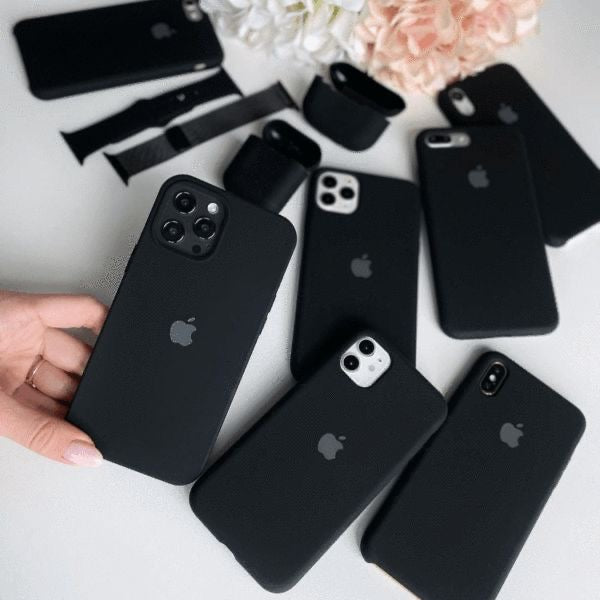 iPhone 16 Liquid Silicon Black iPhone Back Cover (NO #48)