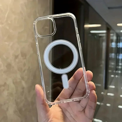MagSafe Clear Jelly Case for iPhone | Shockproof Transparent Back Cover