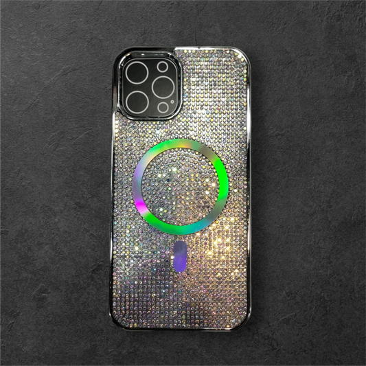 Silver Sparkle MagSafe Back Cover (DS-MT) for iPhone 15 Pro Max
