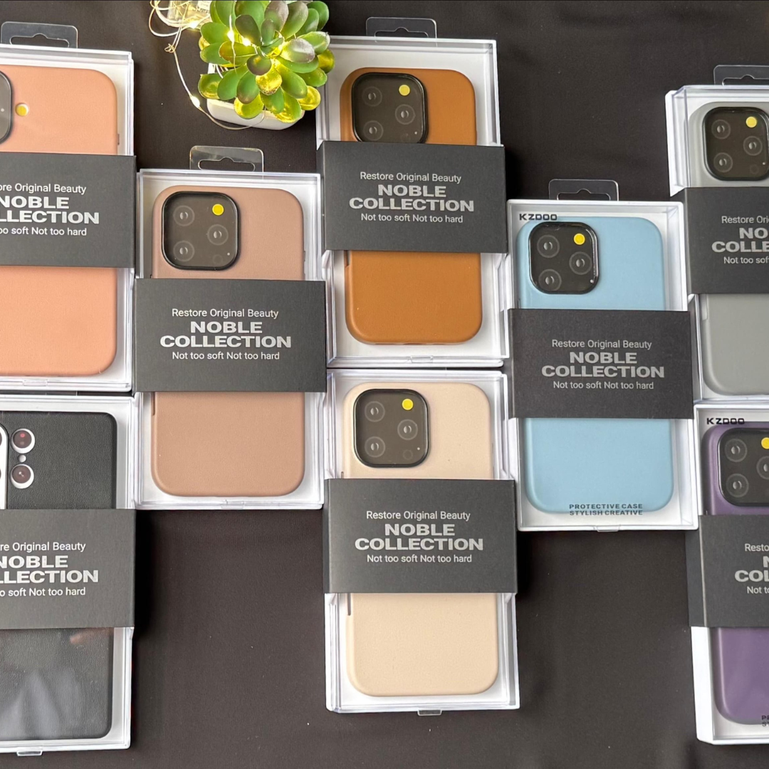 KZDOO Noble Leather Case for iPhone & Samsung | Soft Leather Back Cover