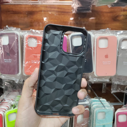 Diamond Onyx Black Puffer Soft Protective Case (iPhone 15 Series)