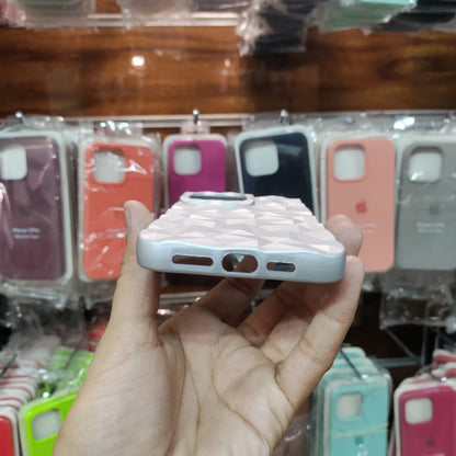 Diamond Silver Puffer Soft Protective Case (iPhone 15 Series)
