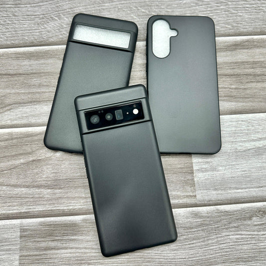 Matte Black Soft Case for Samsung | Sleek & Minimal Back Cover