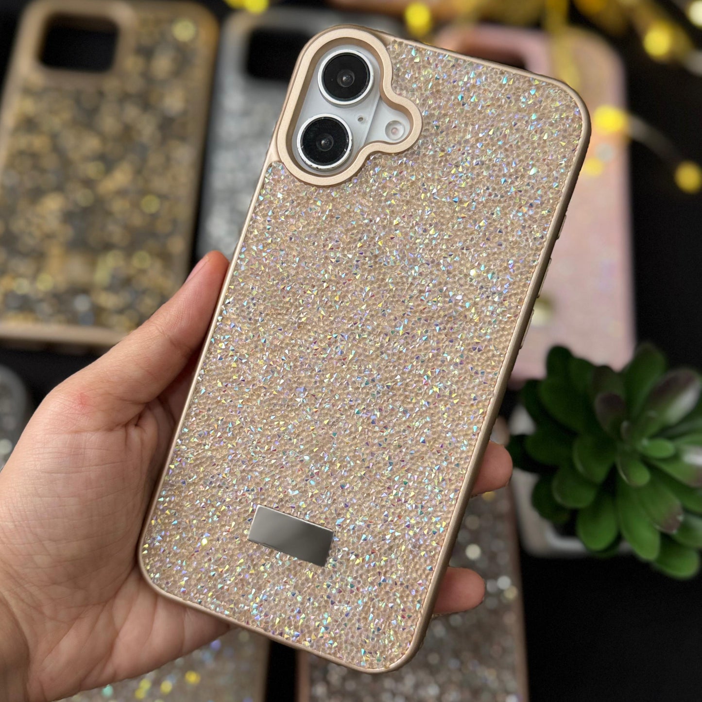 Luxury Glitter Dessert Titanium Swarovski Case for iPhone | Sparkling Protective Cover