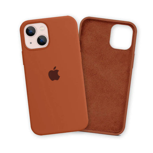 Chocolate Brown Liquid Silicon iPhone Back Covers (No. #49)