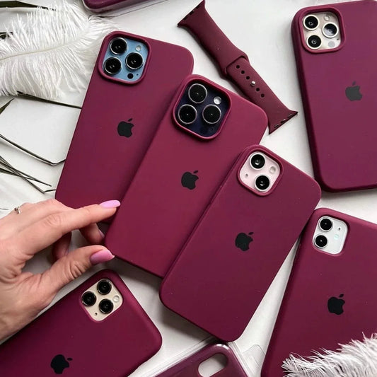 iPhone 13 Mini Liquid Silicon Plum iPhone Back Cover (NO #27)