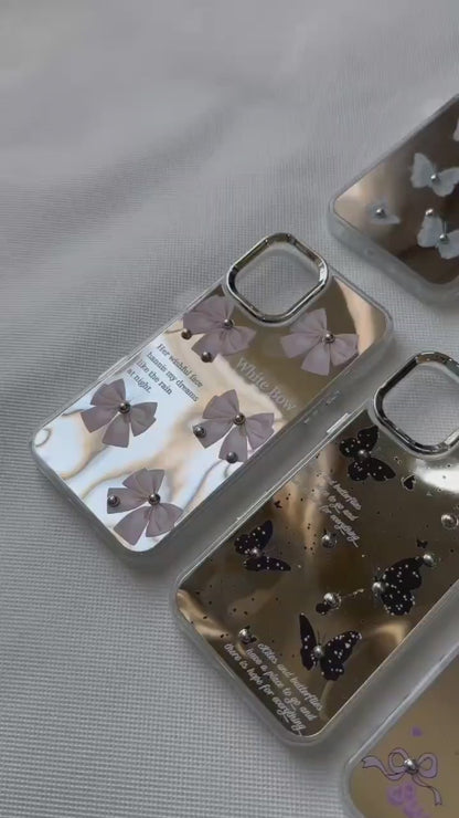 Mirror Finish Designer iPhone Cases | Butterfly & Bow Collection