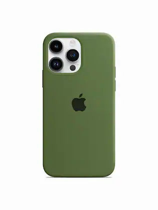 Army Green Liquid Silicon iPhone Back Covers (No. #55)