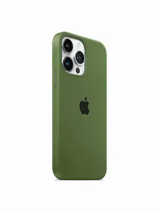 Army Green Liquid Silicon iPhone Back Covers (No. #55)