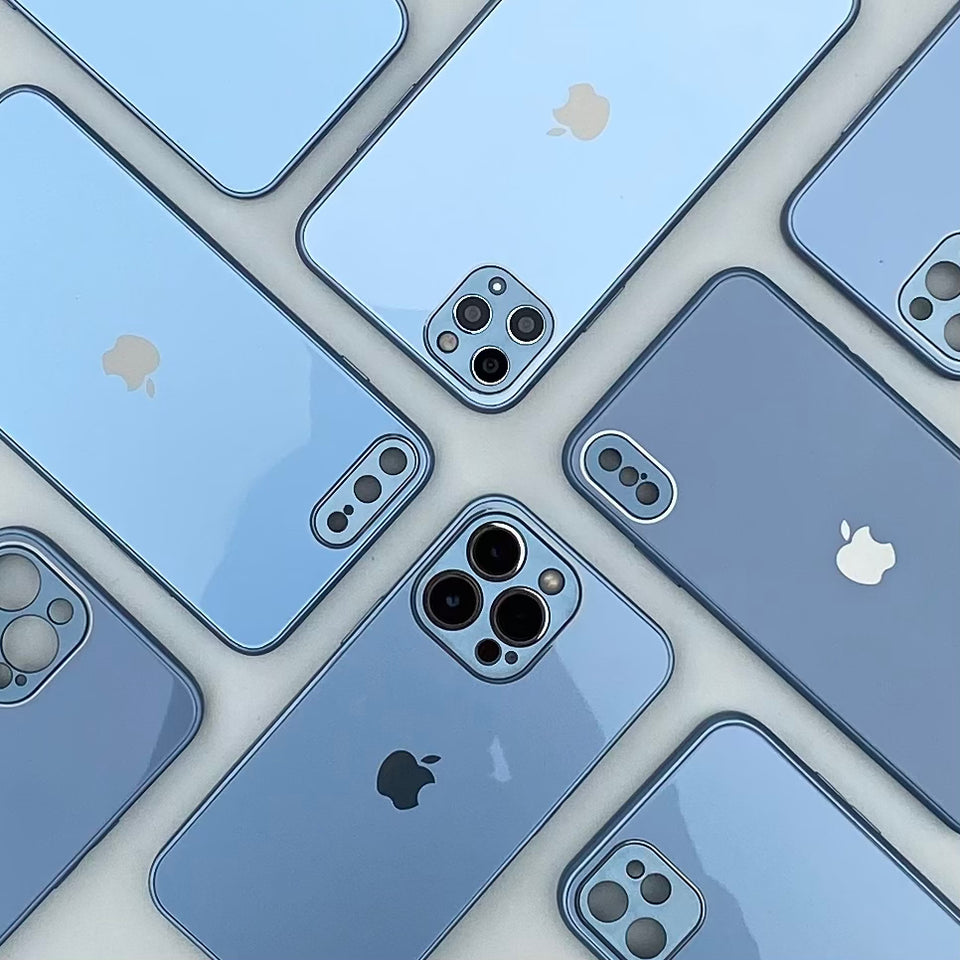 SIERRA BLUE SHINY GLASS CASE