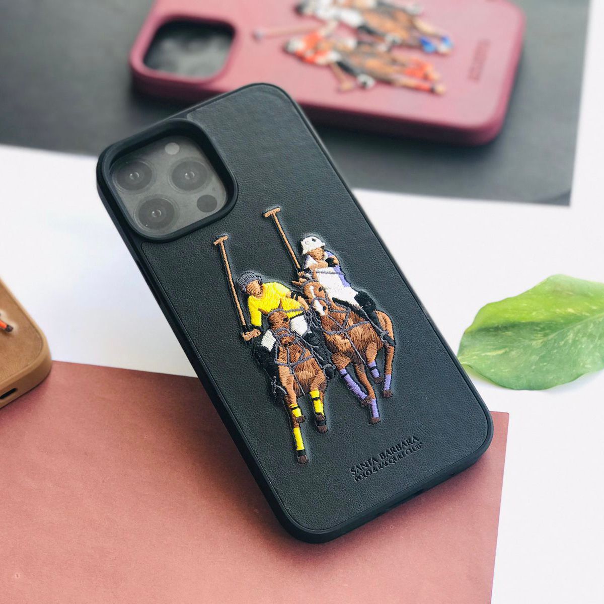 iPhone Polo Jockey Leather Back Covers