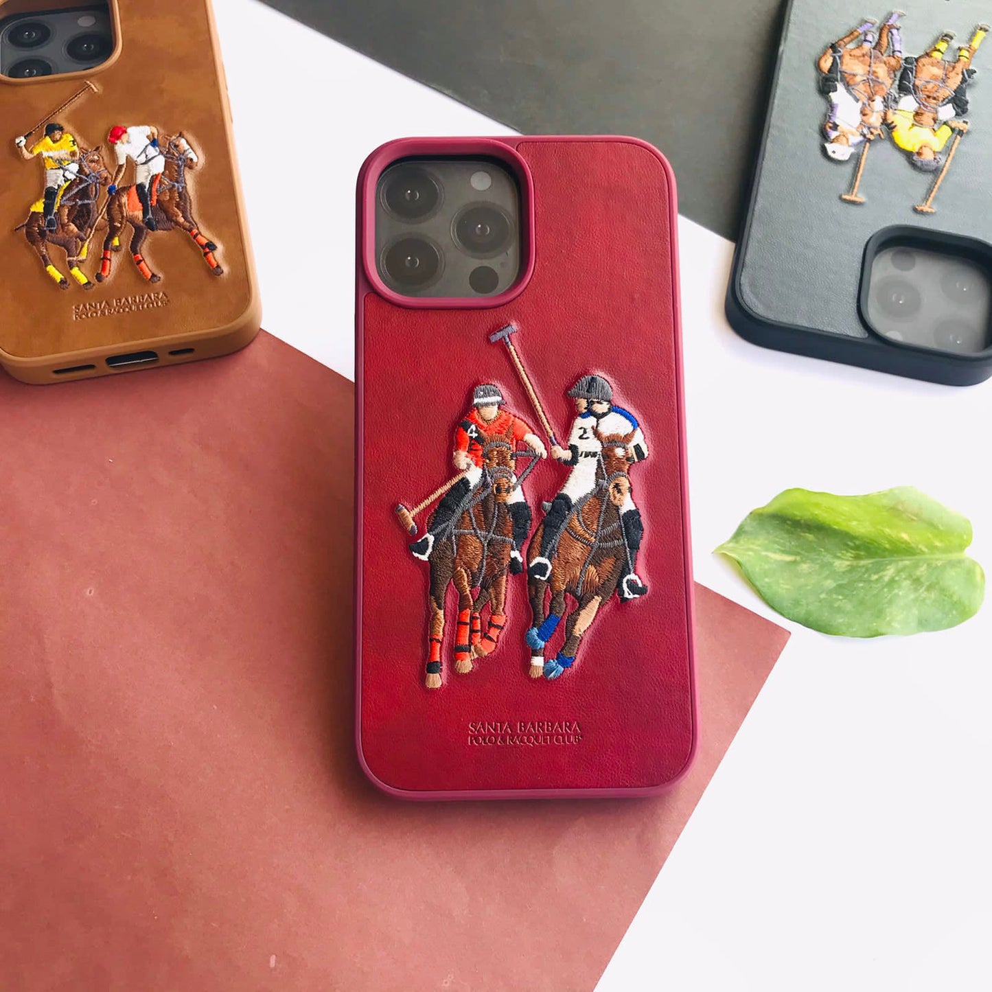 iPhone Polo Jockey Leather Back Covers