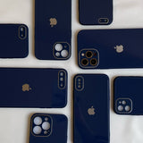 NAVY BLUE SHINY GLASS CASE