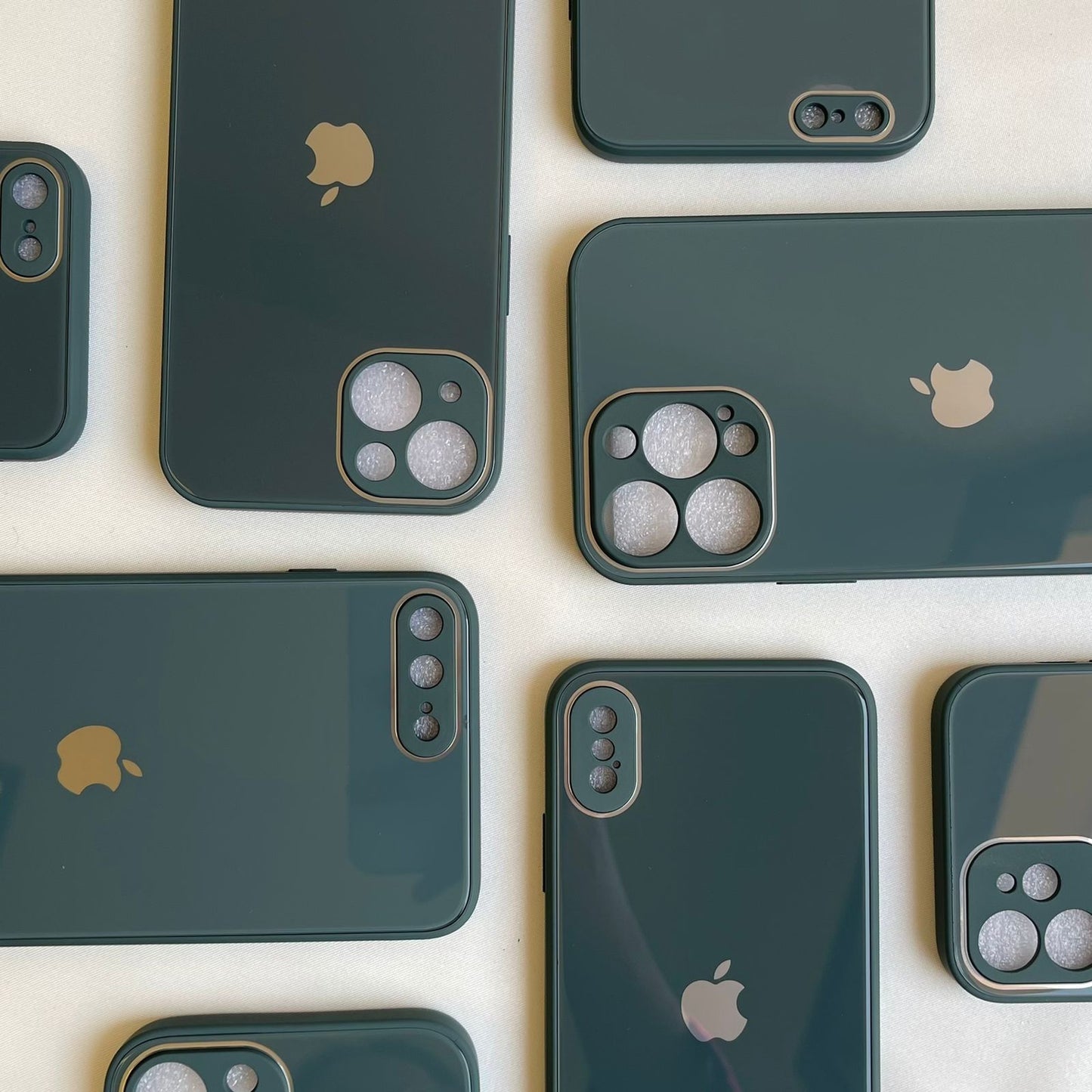 TEAL SHINY GLASS CASE