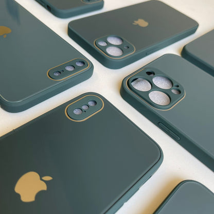 TEAL SHINY GLASS CASE