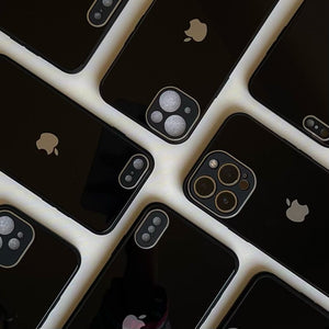 JET BLACK SHINY GLASS CASE