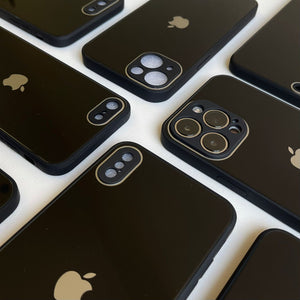 JET BLACK SHINY GLASS CASE