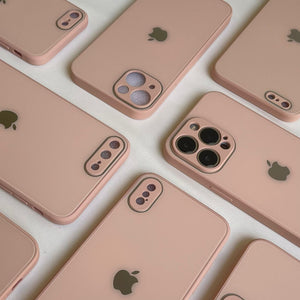 PEACH SHINY GLASS CASE