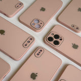PEACH SHINY GLASS CASE