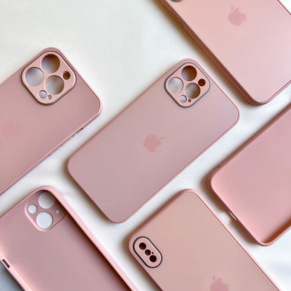 SAND PINK MATTE GLASS CASE