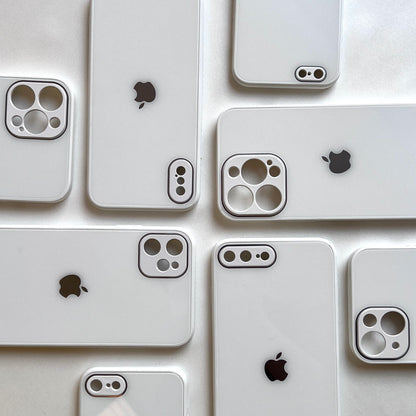 WHITE SHINY GLASS CASE