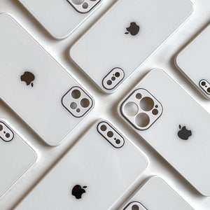 WHITE SHINY GLASS CASE