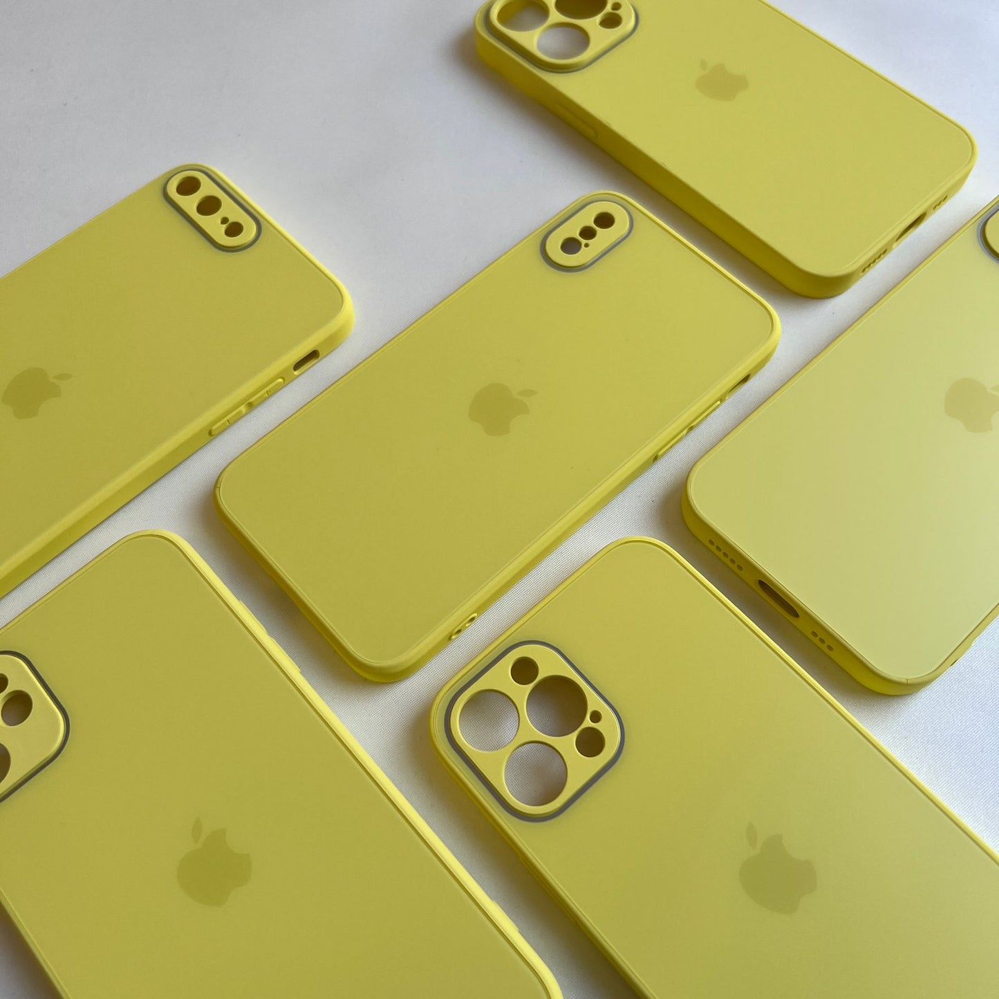 PASTEL YELLOW MATTE GLASS CASE