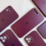 PLUM MATTE GLASS CASE