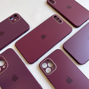PLUM MATTE GLASS CASE